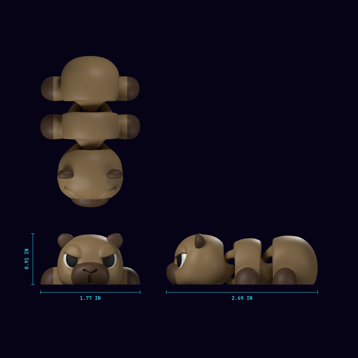 Grumpybara | Flexible Capybara Figure blueprint