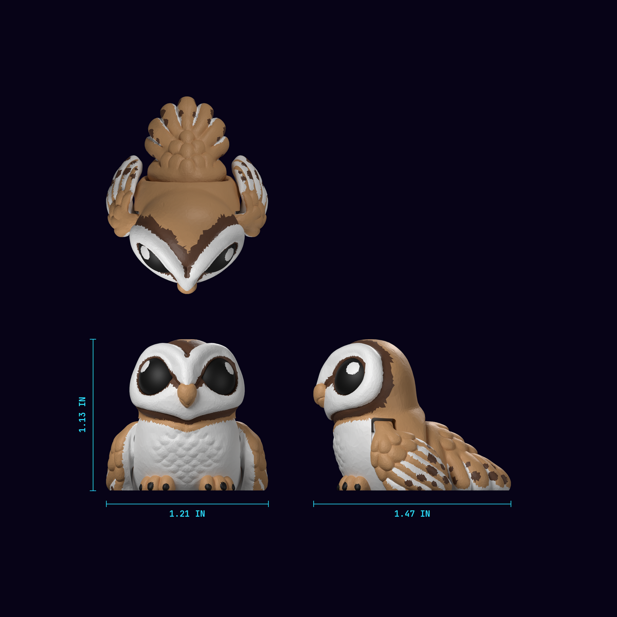 Owl Hatchling | Flexible Owl Figure blueprint