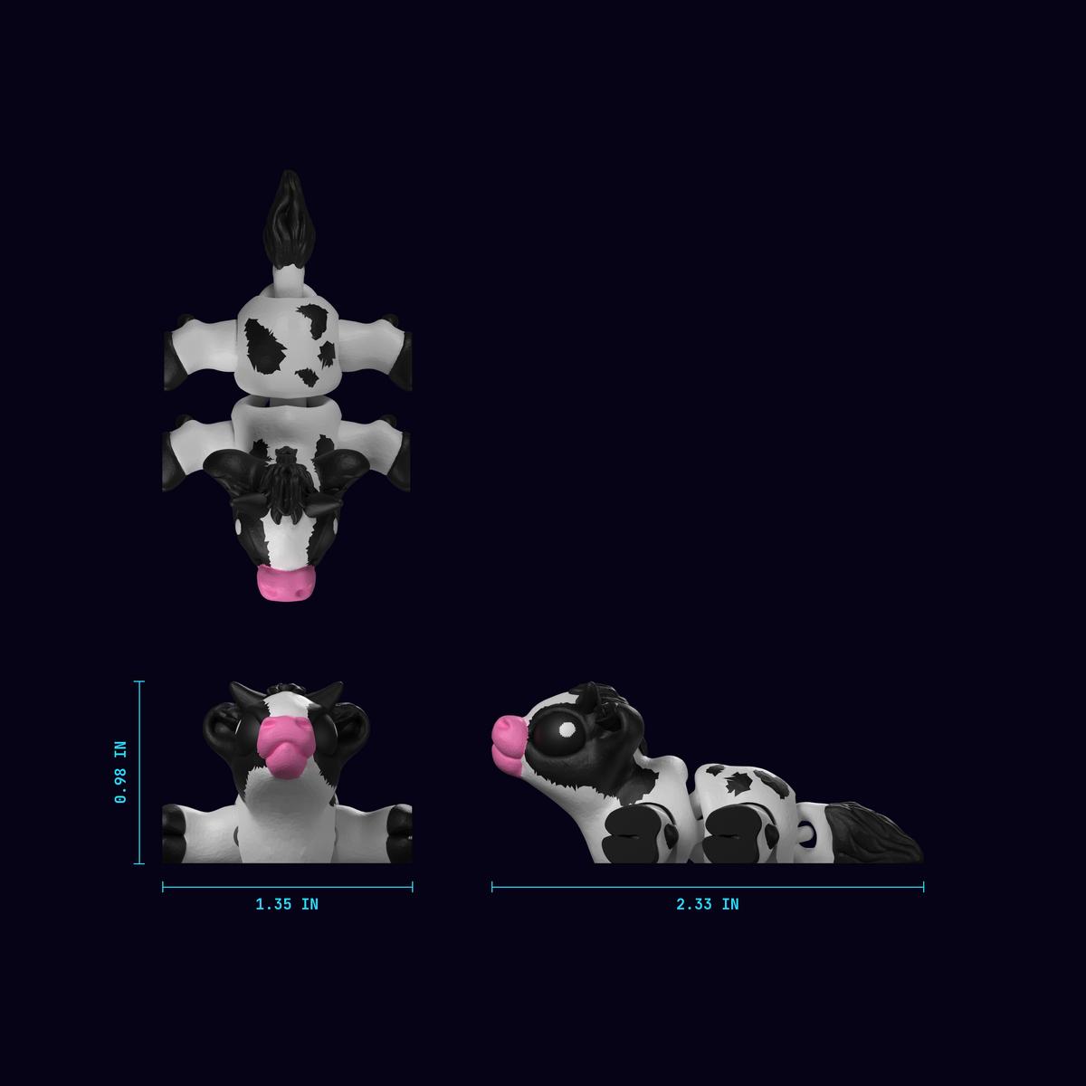 Cow - Hatchling | Flexible Articulated Cow Figure blueprint