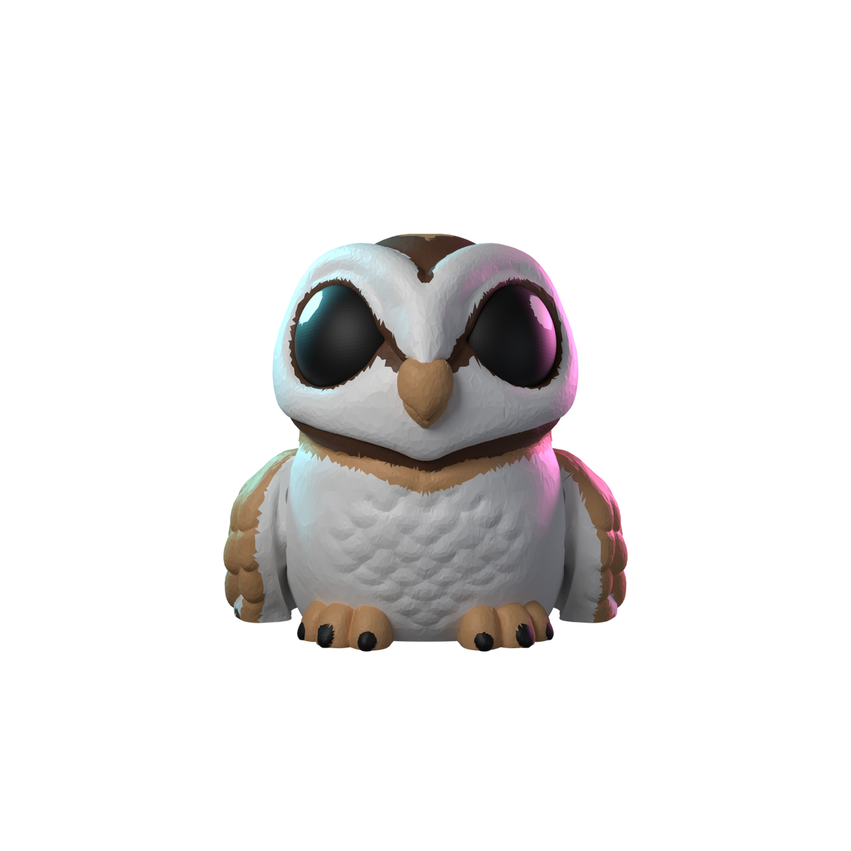 Owl Hatchling | Flexible Owl Figure front
