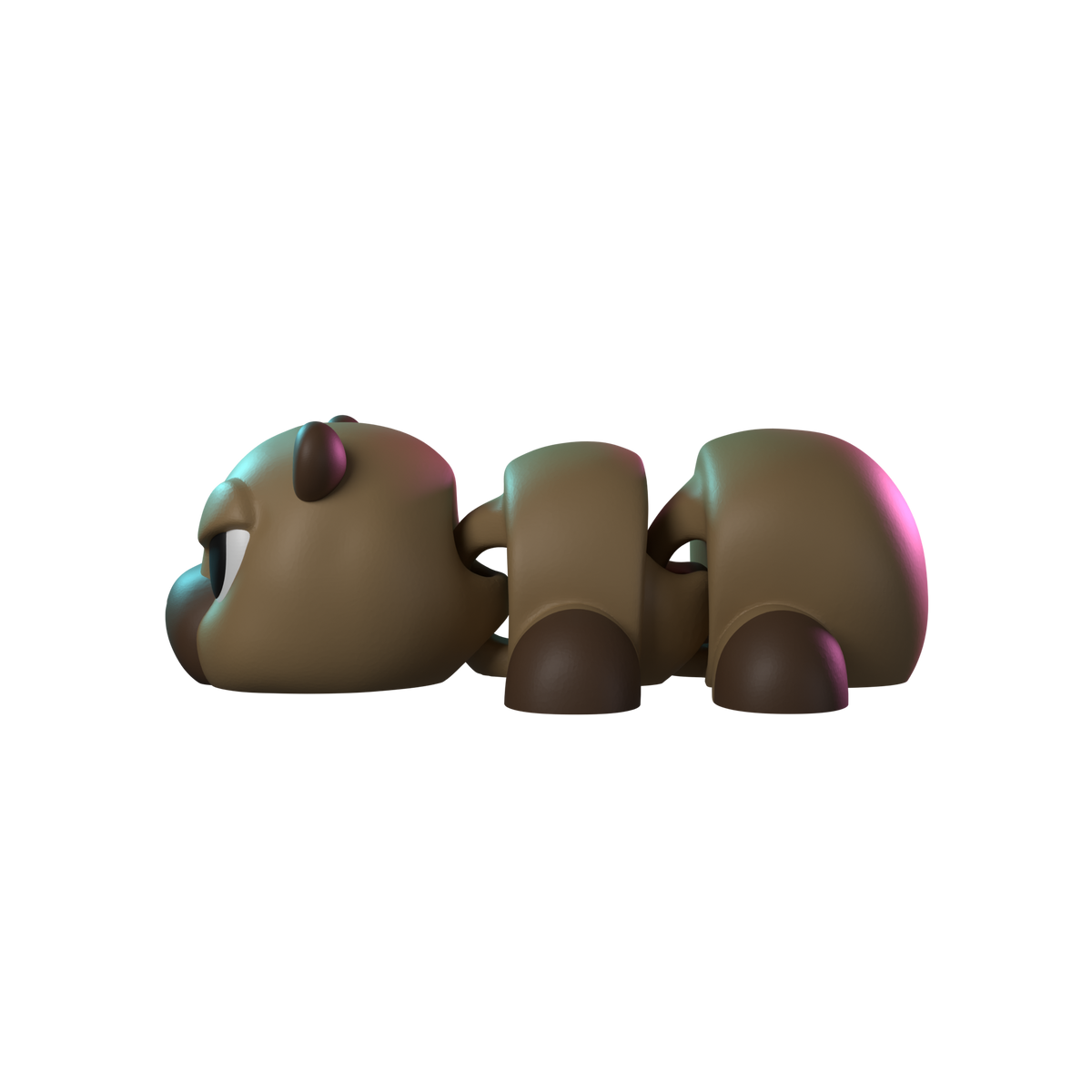 Grumpybara | Flexible Capybara Figure side