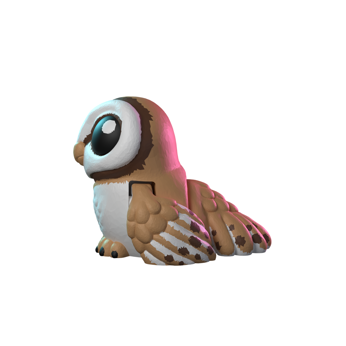 Owl Hatchling | Flexible Owl Figure side