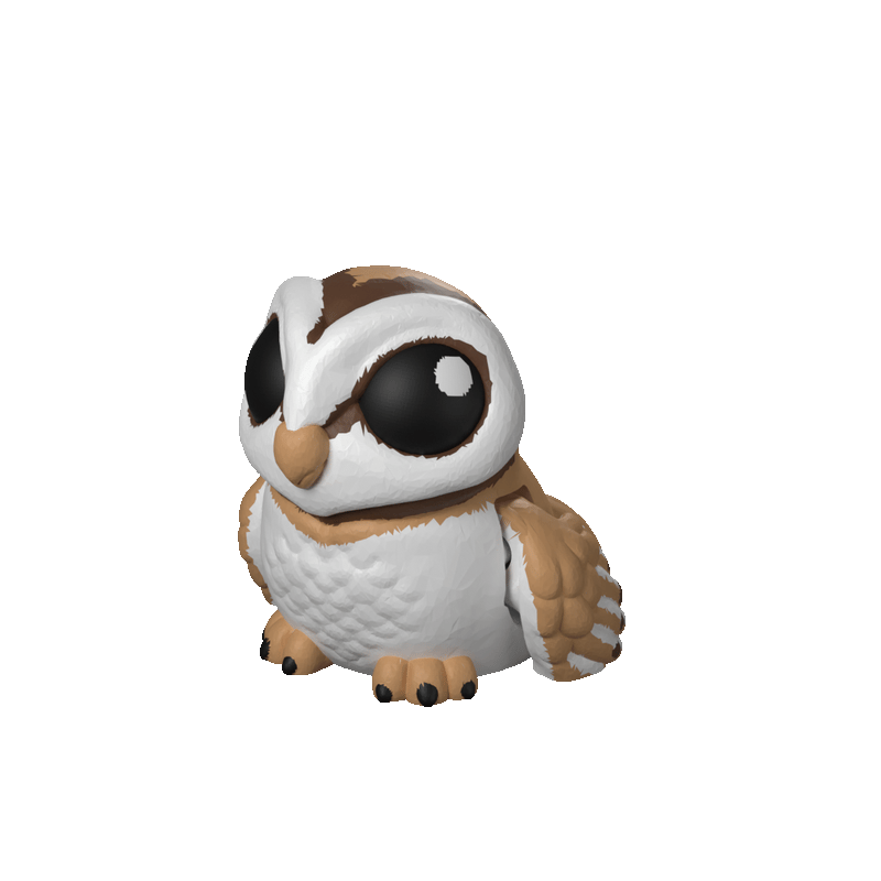 Owl Hatchling | Flexible Owl Figure spin