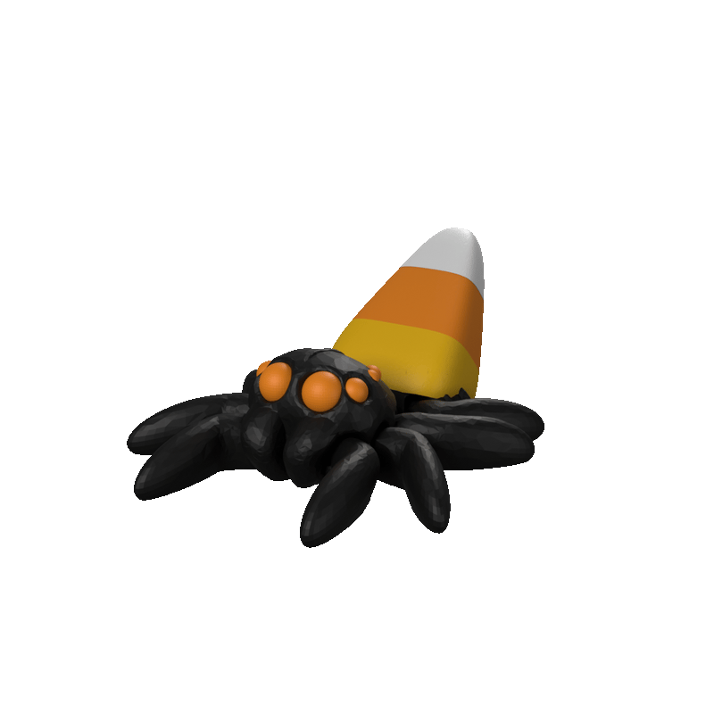 Candy Corn Spider spin